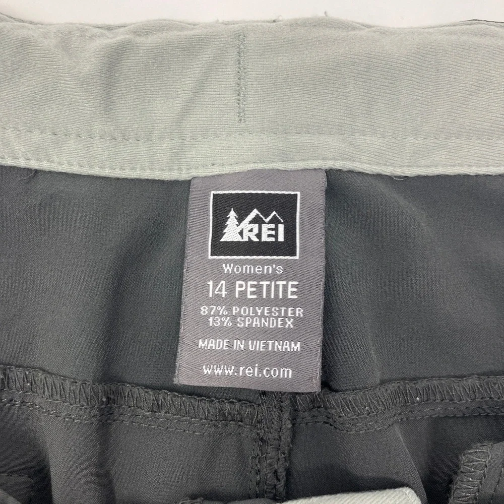 REI Co-op Activator Softshell Pants Women's 14 Petite Gray Hiking Stretch